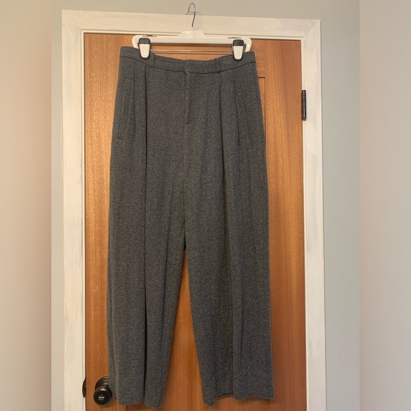 Banana republic Italian herringbone high rise wide leg wool pants size 14 - Picture 3 of 13
